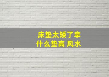 床垫太矮了拿什么垫高 风水